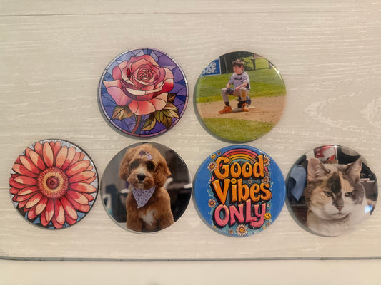 3.5" Custom Button magnets