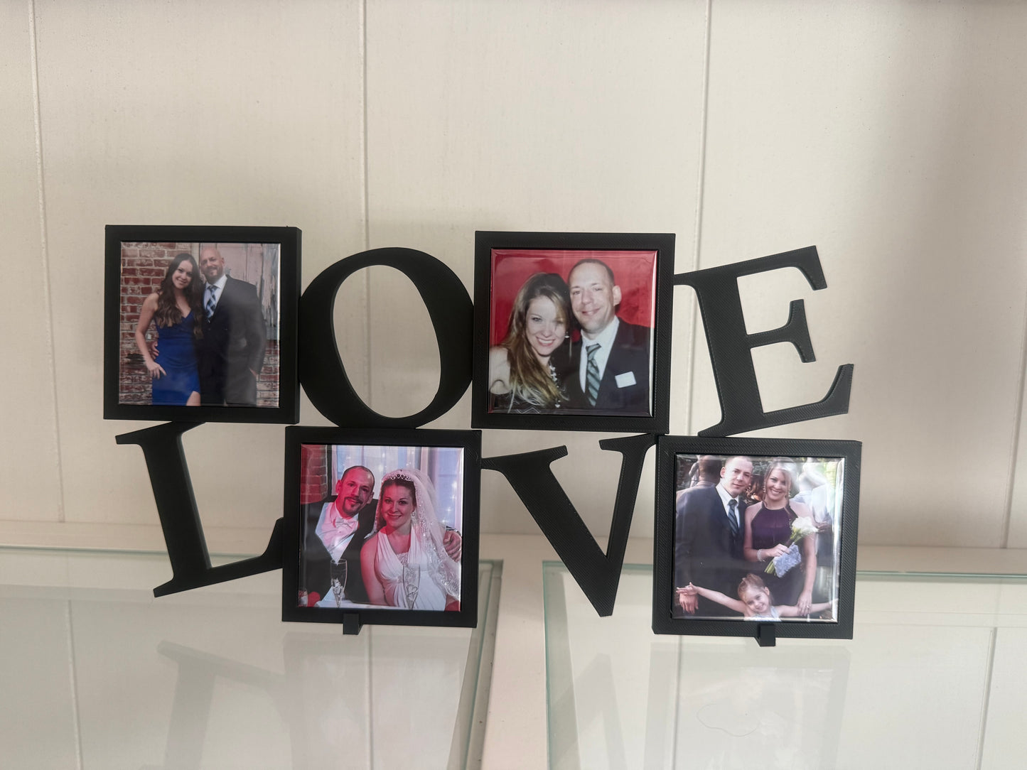 Custom Photo LOVE Frame Set with 4 Magnets