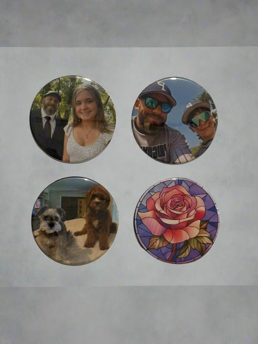 3.5" Custom Button magnets