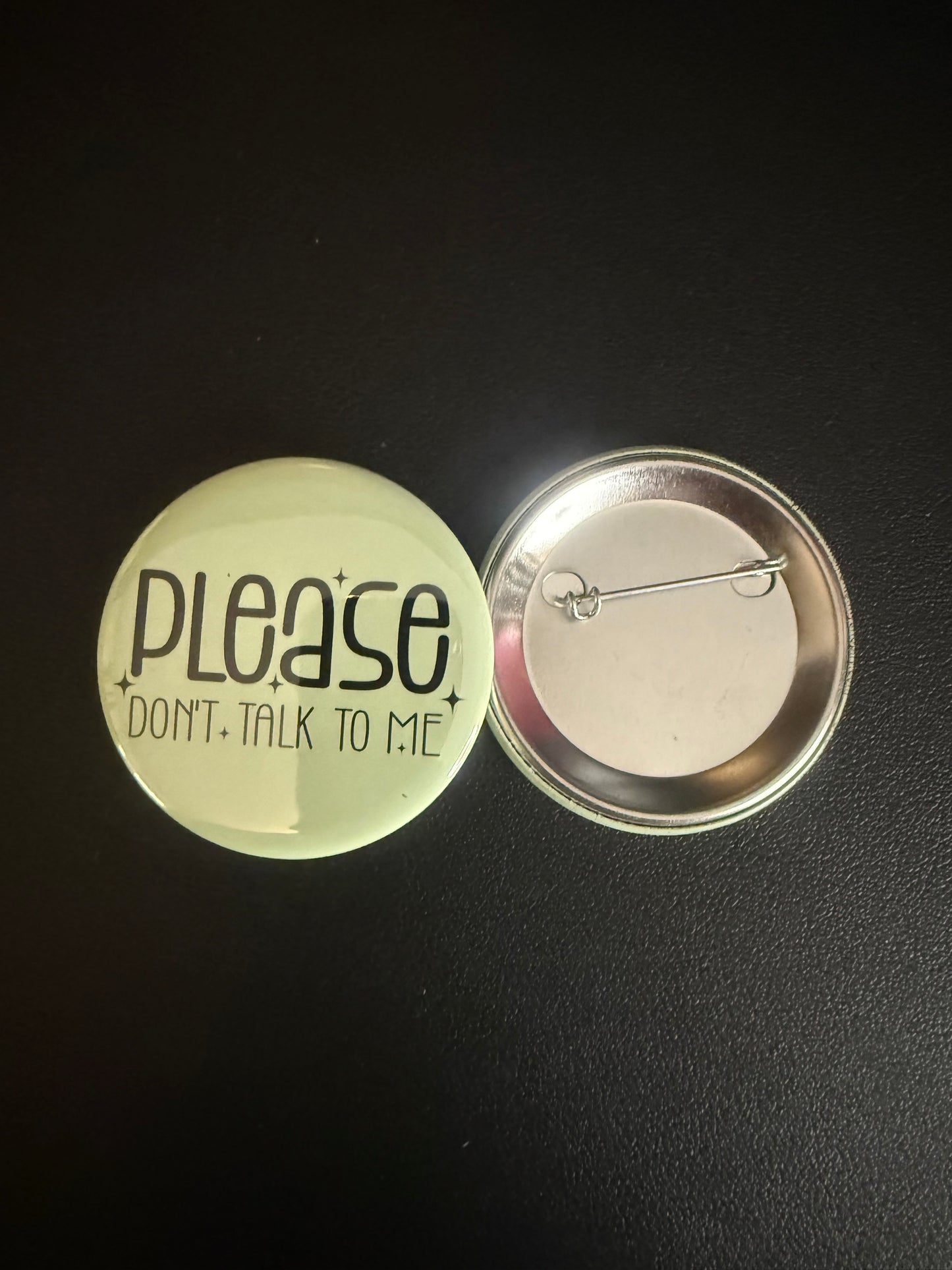 Please Don't Talk To Me Pin